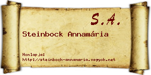 Steinbock Annamária névjegykártya